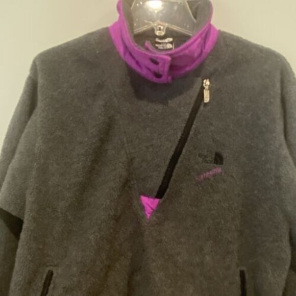 The North Face Women's Extreme Pile Pullover Half-zip Size 8 Purple /Coal Gray - Picture 7 of 10
